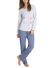 Pyjama mit Brustprint Ringella eisblau