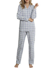 Flanell-Pyjama Seidensticker hellblau