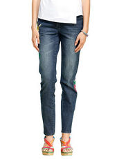 Skinny-Jeans mit Stickereien Alba Moda denimblue