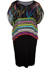 Jerseykleid MIT GEMUSTERTEM LAYER Doris Streich multicolor