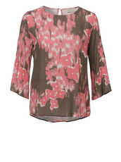 Weiche Viskose-Bluse mit zartem Blüten-Print Via Appia Dahlie multicolor