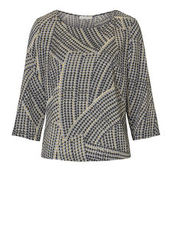Shirt mit Allover Muster Betty & Co Grau/Silber - Grau
