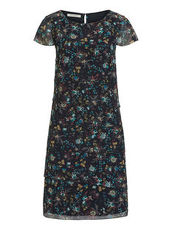 Kleid mit Allover Blumenprint und Volants Betty Barclay Rose/Cream - Rot