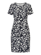 Jersey Kleid mit Allover Blumenprint Betty Barclay Dunkelblau/Weiß - Blau
