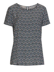 Bluse mit Allover Muster Betty & Co Bunt - Weiß