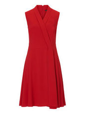 Kleid mit V-Ausschnitt in eleganter Wickeloptik Vera Mont Lipstick Red - Rot