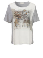 Luftiges T-Shirt mit Sternen-Print Via Appia HELLGRAU MULTICOLOR
