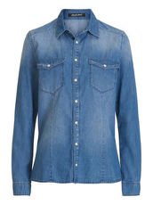 Jeanshemd mit aufgesetzten Brusttaschen Betty Barclay Light Blue Denim - Blau