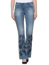 Flared-Jeans mit Cut-out-Effekten Alba Moda denimblue