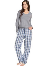 Pyjama mit Webhose Schiesser hellgrau