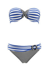 Bandeau-Bikini Sunflair blau weiss