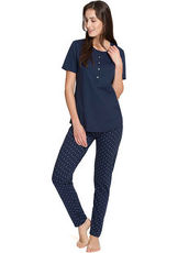 Pyjama mit Kurzarmshirt Mey atlantic blue