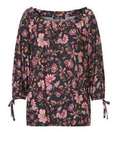 Off-Shoulder Bluse mit floralem Design Betty Barclay Bunt - Weiß
