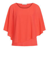 Shirt mit Chiffonlayer und Rundhalsausschnitt Betty Barclay Sweet Pink - Rot