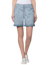 Shorts im Minimaldessin Alba Moda bleu/weiß