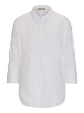 Bluse mit Knopfleiste im klassischen Stil Betty & Co Weiß - Weiß