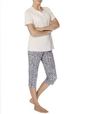 3/4-Pyjama Calida star white