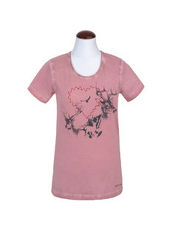Damen T-Shirt 'Delo' farbig mit Print Spieth & Wensky erdbeere