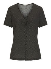 Shirt mit V-Ausschnitt gepunktet Betty Barclay Weiß/Schwarz - Weiß