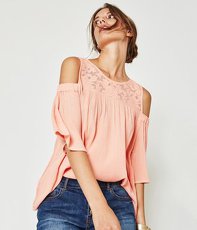Bluse mit Schulter-Cut-Outs