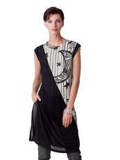 Kleid mit Star-Print Alba Moda Red black-white