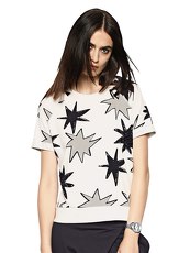 T-Shirt mit Sternenprint MARGITTES offwhite
