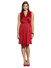 Kleid mit Reißverschluss Alba Moda Red rot
