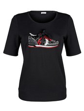 T-Shirt mit Sneaker-Motiv MARGITTES schwarz