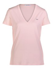 T-Shirt mit V-Ausschnitt LACOSTE rosa