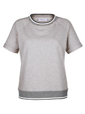Sweatshirt im Boxy-Style MARGITTES hellgraumelange